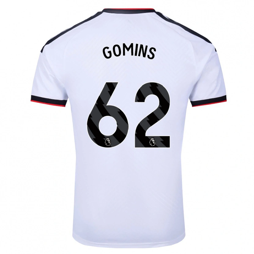 DanxenメンズMarkuss Gomins#62ホワイト ブラックレッドホームシャツ2026/27ジャージーユニフォーム