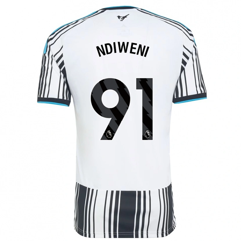 DanxenメンズEthan Ndiweni#91スカイブルー ブラック ホワイトホームシャツ2026/27ジャージーユニフォーム