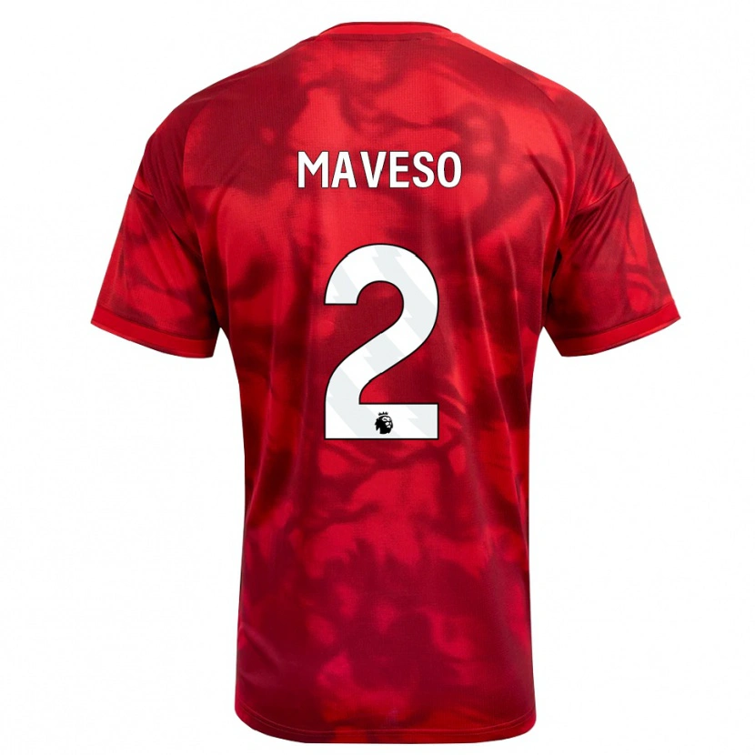 DanxenメンズJaydon Maveso#2クリムゾン ホワイトホームシャツ2026/27ジャージーユニフォーム