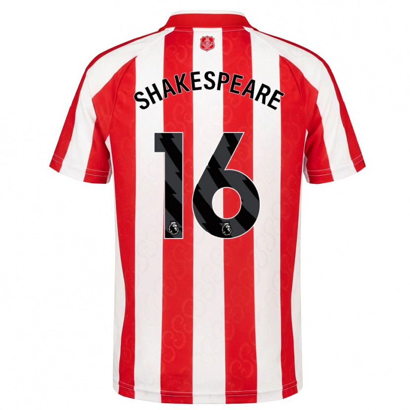DanxenメンズCaleb Shakespeare#16レッド ホワイトブラックホームシャツ2026/27ジャージーユニフォーム