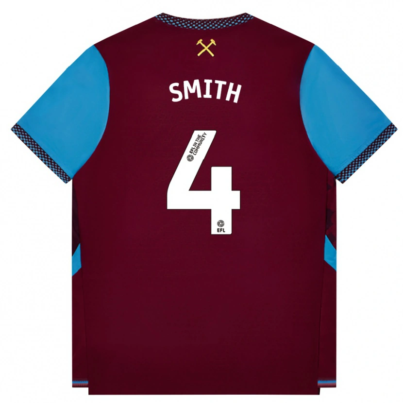 DanxenメンズReon Smith#4バーガンディ コーンフラワーブルーホームシャツ2026/27ジャージーユニフォーム