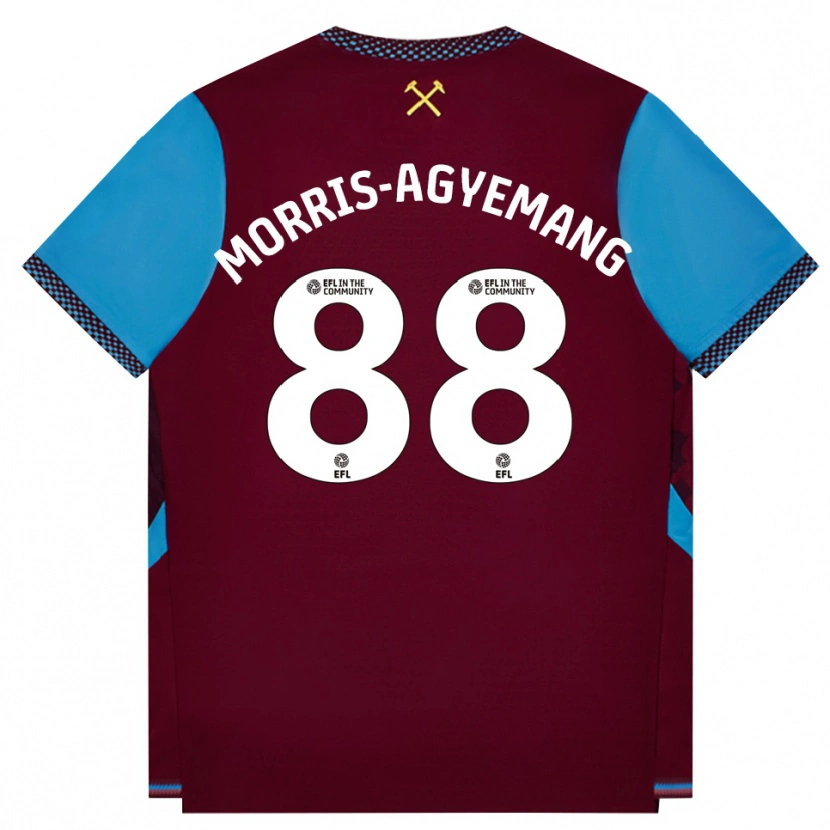 DanxenメンズReggie Morris-Agyemang#88バーガンディ コーンフラワーブルーホームシャツ2026/27ジャージーユニフォーム