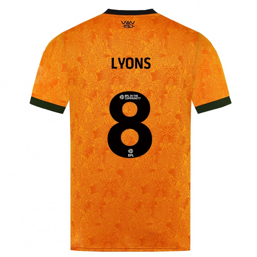 DanxenメンズConnor Lyons#8オレンジ ブラックホームシャツ2026/27ジャージーユニフォーム