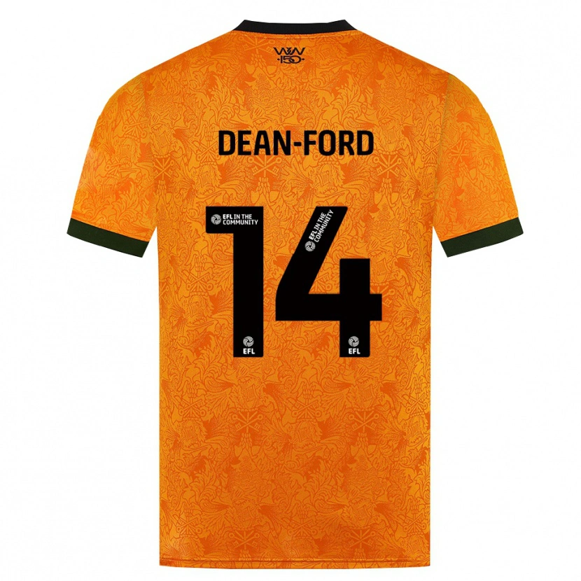 DanxenメンズJacob Dean-Ford#14オレンジ ブラックホームシャツ2026/27ジャージーユニフォーム