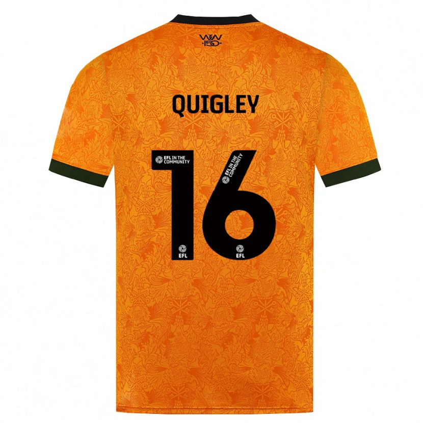 Danxenメンズラシェール・クイグリー#16オレンジ ブラックホームシャツ2026/27ジャージーユニフォーム