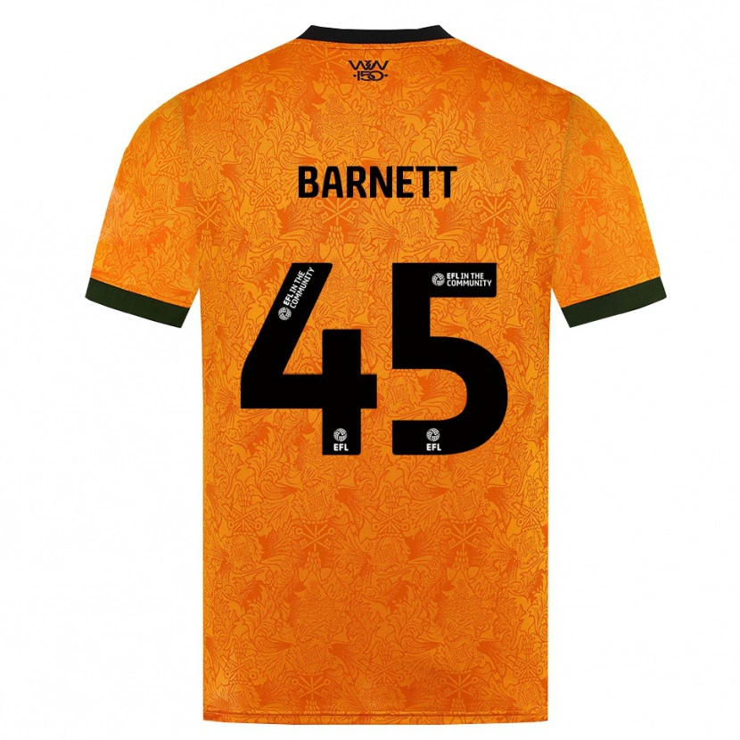 DanxenメンズTy Barnett#45オレンジ ブラックホームシャツ2026/27ジャージーユニフォーム