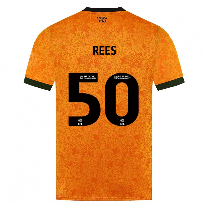 DanxenメンズMason Rees#50オレンジ ブラックホームシャツ2026/27ジャージーユニフォーム
