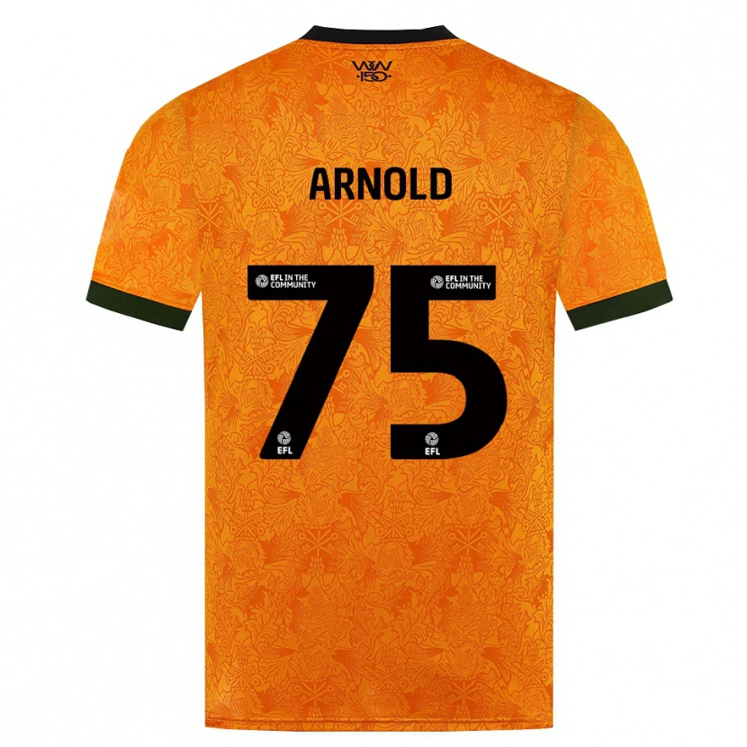 DanxenメンズAlfie Arnold#75オレンジ ブラックホームシャツ2026/27ジャージーユニフォーム
