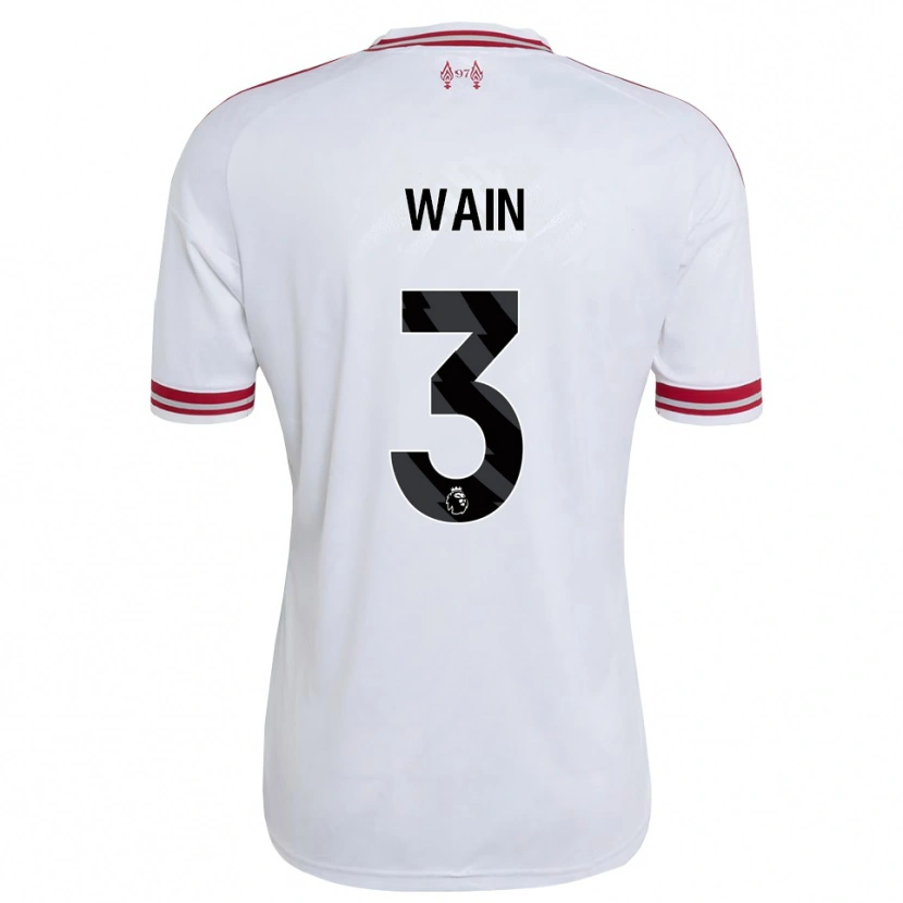 DanxenメンズCian Wain#3レッド ホワイトアウェイシャツ2026/27ジャージーユニフォーム