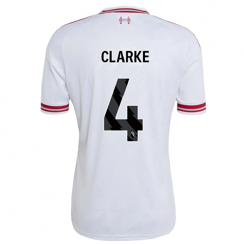 DanxenメンズLucas Clarke#4レッド ホワイトアウェイシャツ2026/27ジャージーユニフォーム