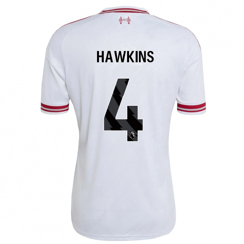 DanxenメンズMax Hawkins#4レッド ホワイトアウェイシャツ2026/27ジャージーユニフォーム