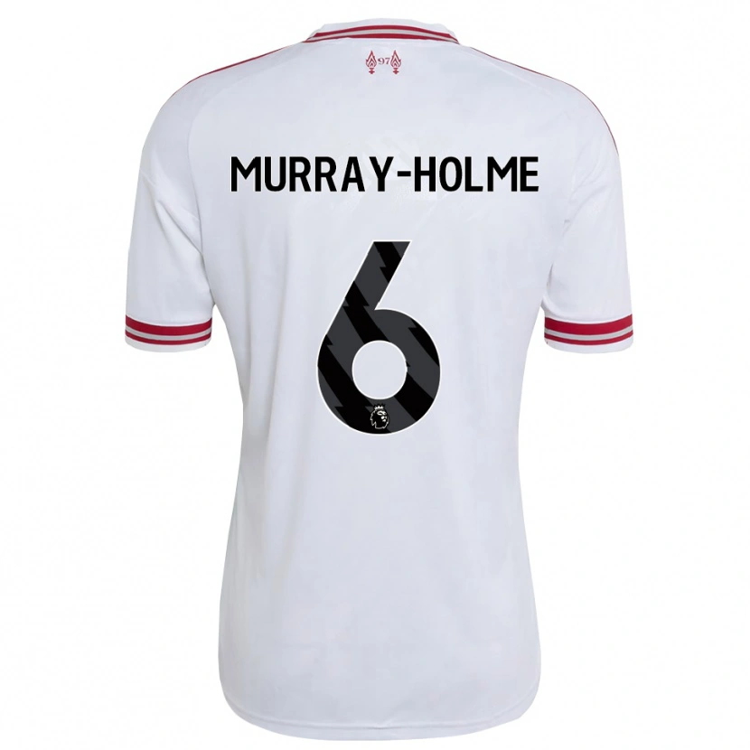 DanxenメンズHaydn Murray-Holme#6レッド ホワイトアウェイシャツ2026/27ジャージーユニフォーム