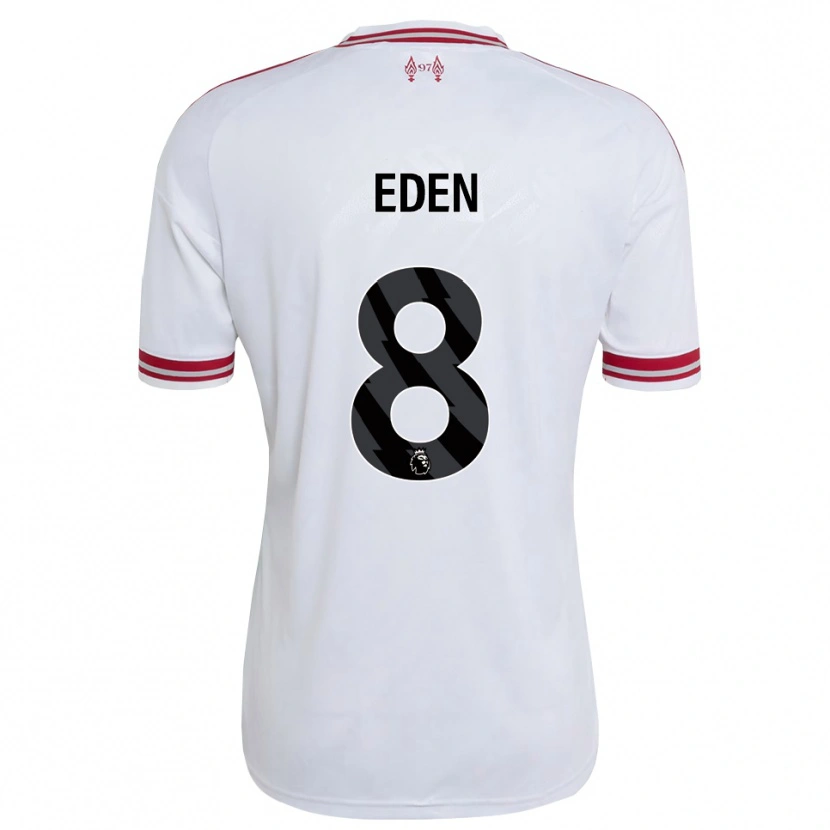 DanxenメンズLuca Eden#8レッド ホワイトアウェイシャツ2026/27ジャージーユニフォーム
