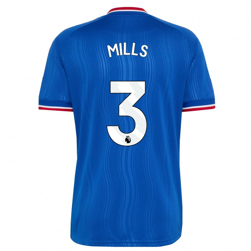 DanxenメンズAlbert Mills#3ブルー ホワイトレッドアウェイシャツ2026/27ジャージーユニフォーム