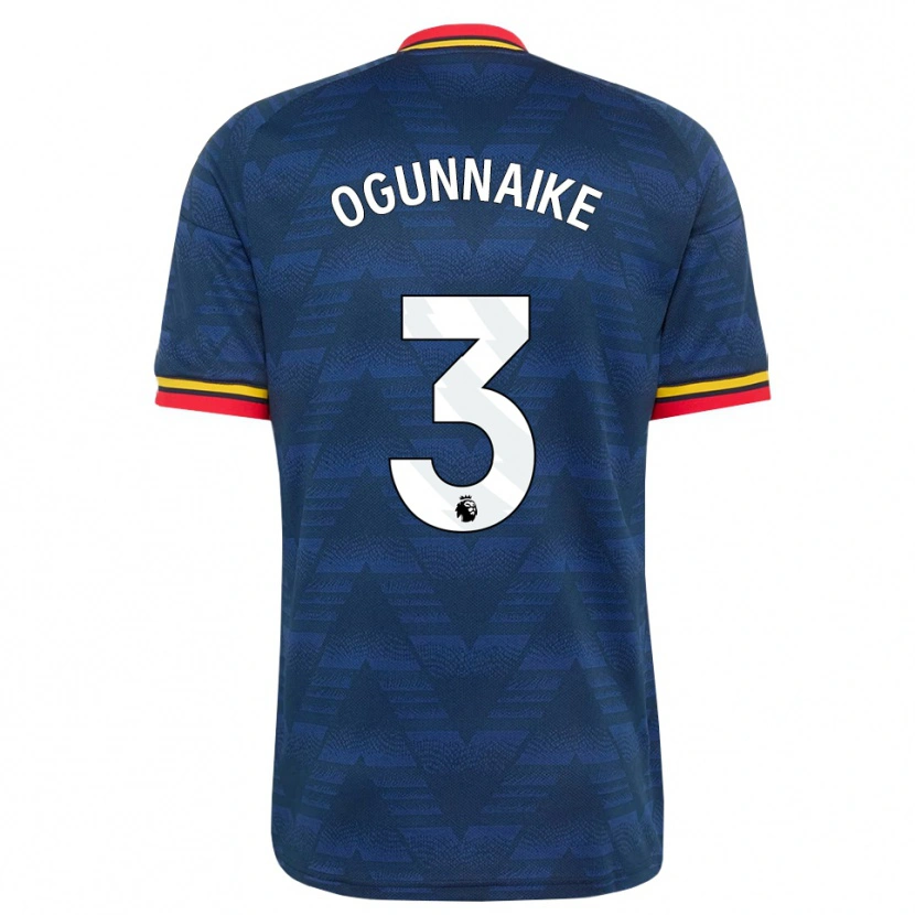 DanxenメンズJosh Ogunnaike#3ミッドナイトブルー イエロー レッドアウェイシャツ2026/27ジャージーユニフォーム