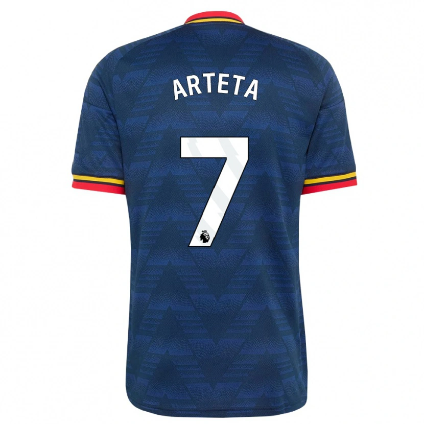 DanxenメンズGabriel Arteta#7ミッドナイトブルー イエロー レッドアウェイシャツ2026/27ジャージーユニフォーム