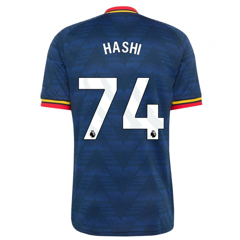 DanxenメンズMaalik Hashi#74ミッドナイトブルー イエロー レッドアウェイシャツ2026/27ジャージーユニフォーム