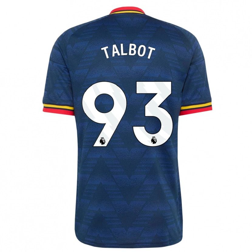 DanxenメンズJack Talbot#93ミッドナイトブルー イエロー レッドアウェイシャツ2026/27ジャージーユニフォーム