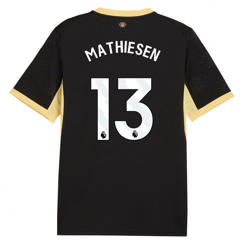 DanxenメンズToran Mathiesen#13ブラック イエローアウェイシャツ2026/27ジャージーユニフォーム