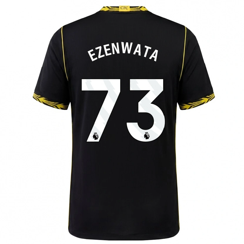 DanxenメンズChizaram Ezenwata#73ブラック イエローアウェイシャツ2026/27ジャージーユニフォーム