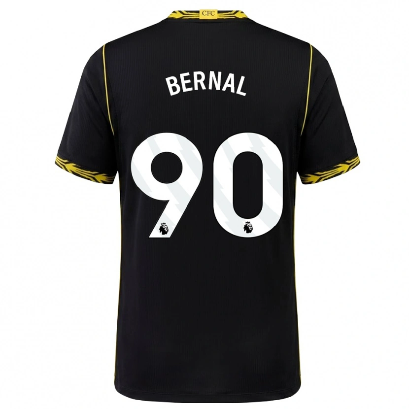 DanxenメンズFreddy Bernal#90ブラック イエローアウェイシャツ2026/27ジャージーユニフォーム