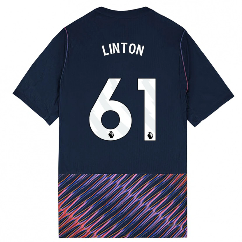 DanxenメンズJahziah Linton#61ロイヤルブルー ホワイトアウェイシャツ2026/27ジャージーユニフォーム