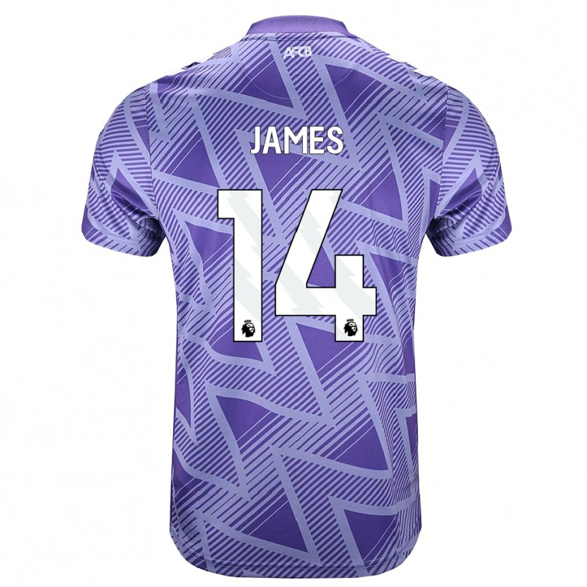 DanxenメンズKatie James#14ペールヴァイオレットレッド ホワイトアウェイシャツ2026/27ジャージーユニフォーム