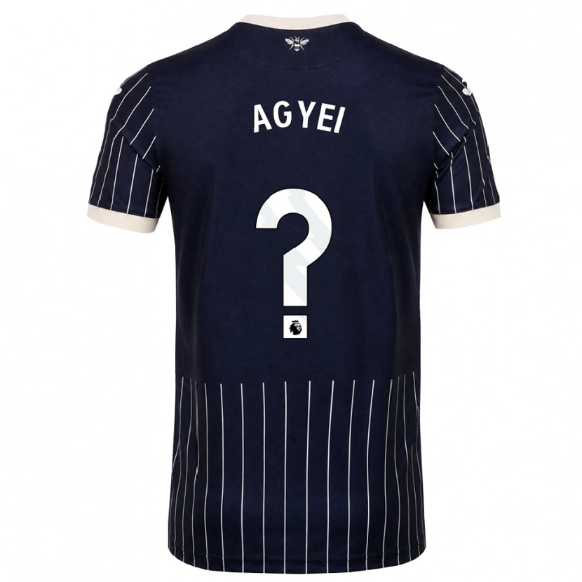 DanxenメンズKai Agyei#0ブラック ホワイトアウェイシャツ2026/27ジャージーユニフォーム
