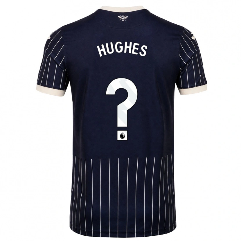 DanxenメンズCameron Hughes#0ブラック ホワイトアウェイシャツ2026/27ジャージーユニフォーム