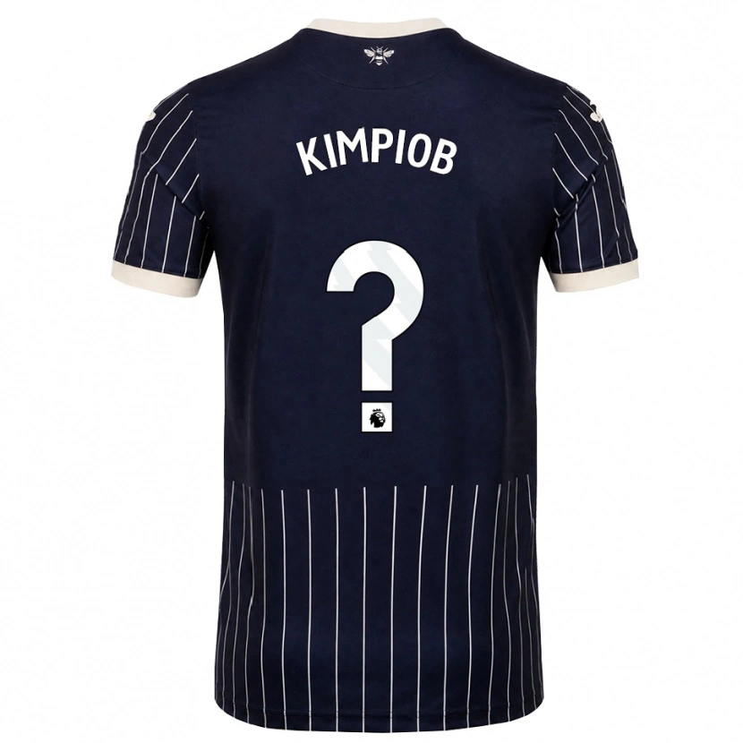 DanxenメンズJoshua Kimpiob#0ブラック ホワイトアウェイシャツ2026/27ジャージーユニフォーム