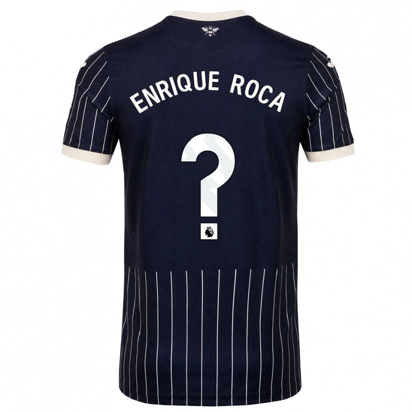DanxenメンズEnrique Roca#0ブラック ホワイトアウェイシャツ2026/27ジャージーユニフォーム