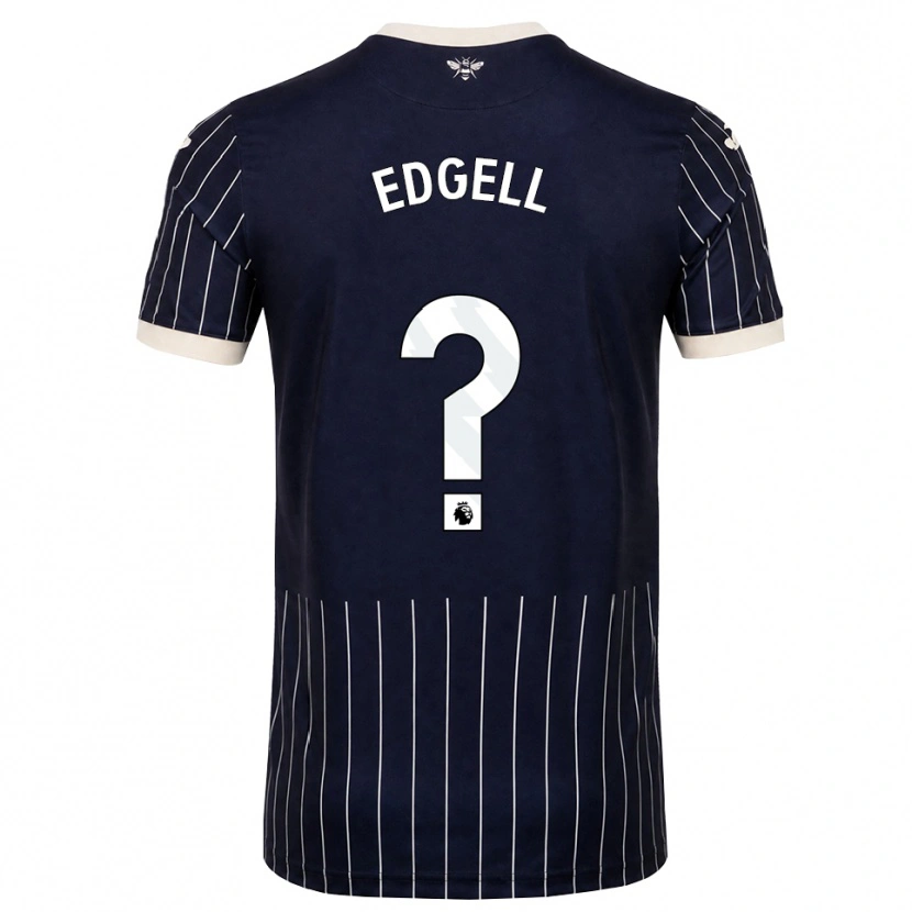 DanxenメンズVincent Edgell#0ブラック ホワイトアウェイシャツ2026/27ジャージーユニフォーム