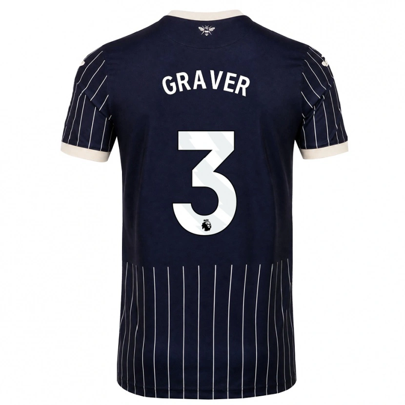 DanxenメンズRegan Graver#3ブラック ホワイトアウェイシャツ2026/27ジャージーユニフォーム