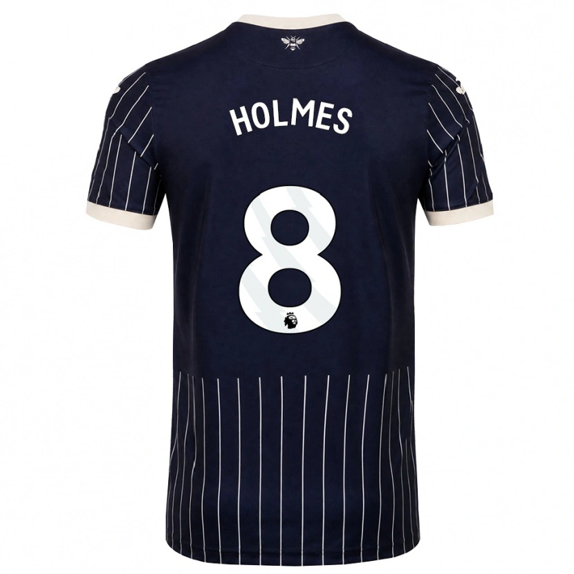 DanxenメンズMollie Holmes#8ブラック ホワイトアウェイシャツ2026/27ジャージーユニフォーム