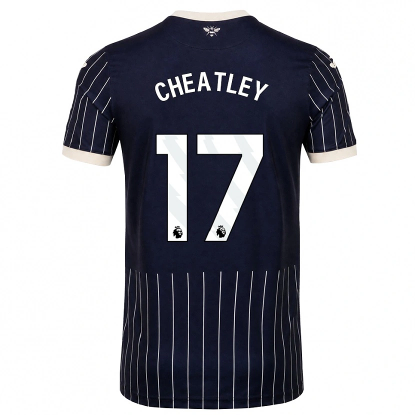DanxenメンズAshley Cheatley#17ブラック ホワイトアウェイシャツ2026/27ジャージーユニフォーム