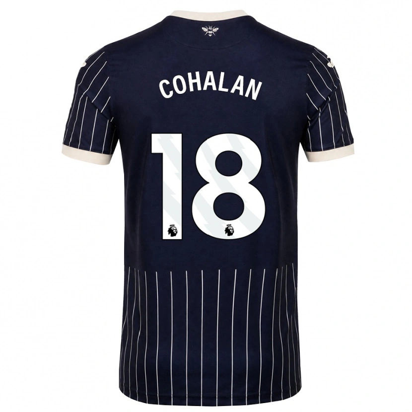 DanxenメンズChris Cohalan#18ブラック ホワイトアウェイシャツ2026/27ジャージーユニフォーム
