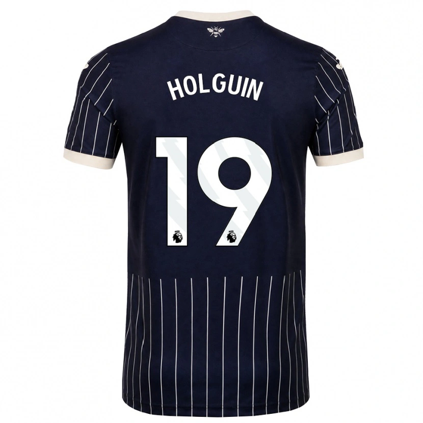 DanxenメンズPaula Holguin#19ブラック ホワイトアウェイシャツ2026/27ジャージーユニフォーム