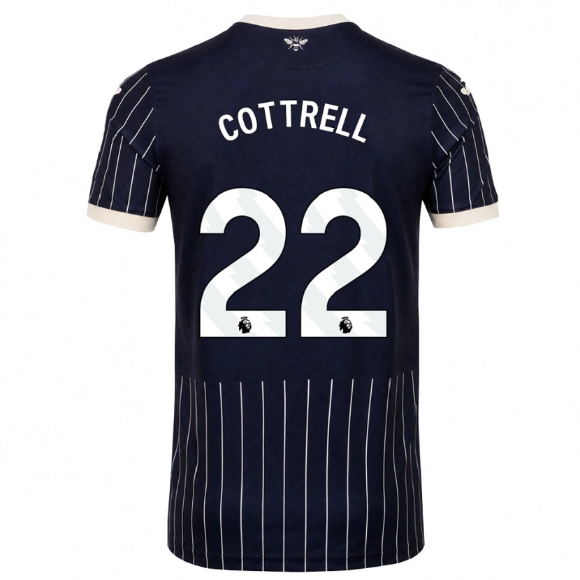 DanxenメンズEleonora Cottrell#22ブラック ホワイトアウェイシャツ2026/27ジャージーユニフォーム