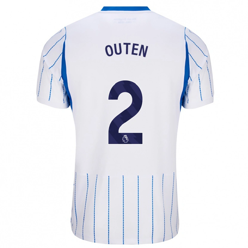 DanxenメンズTheo Outen#2ドジャーブルー ホワイトアウェイシャツ2026/27ジャージーユニフォーム
