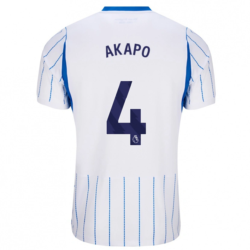 DanxenメンズTobi Akapo#4ドジャーブルー ホワイトアウェイシャツ2026/27ジャージーユニフォーム