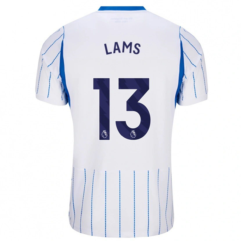 DanxenメンズGeorge Lams#13ドジャーブルー ホワイトアウェイシャツ2026/27ジャージーユニフォーム