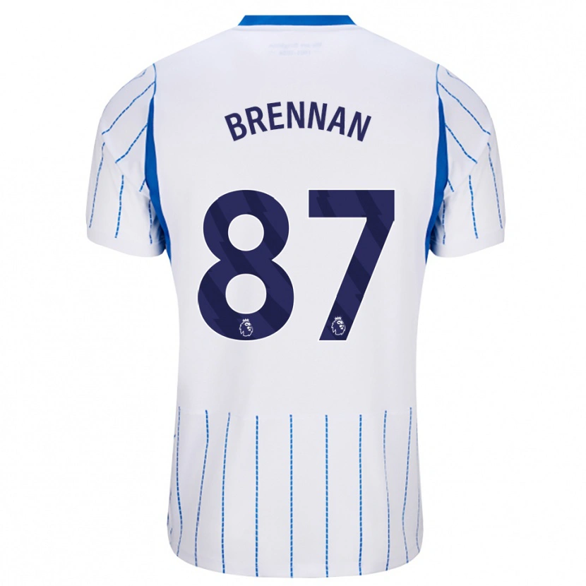 DanxenメンズZach Brennan#87ドジャーブルー ホワイトアウェイシャツ2026/27ジャージーユニフォーム