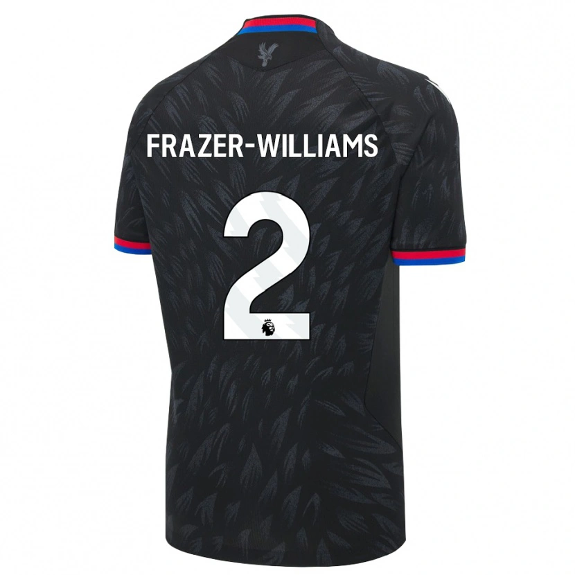 DanxenメンズKhyan Frazer-Williams#2ブラック ブルー レッドアウェイシャツ2026/27ジャージーユニフォーム