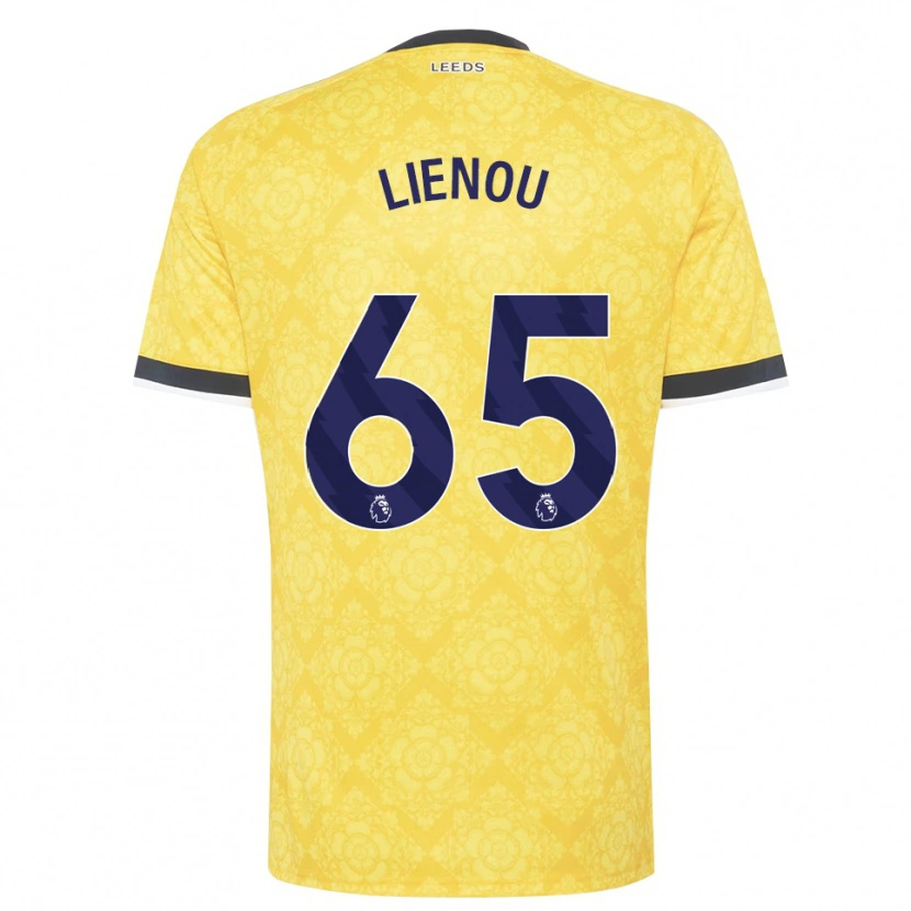 DanxenメンズJayden Lienou#65イエロー ホワイト ブラックアウェイシャツ2026/27ジャージーユニフォーム