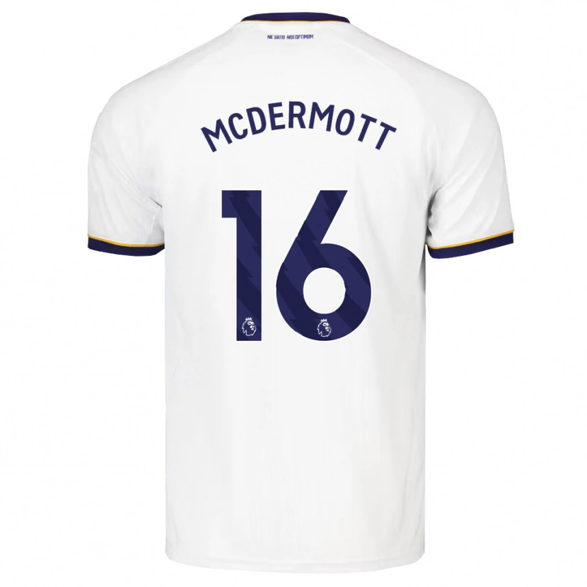 DanxenメンズTom Mcdermott#16ミッドナイトブルー ホワイト イエローアウェイシャツ2026/27ジャージーユニフォーム