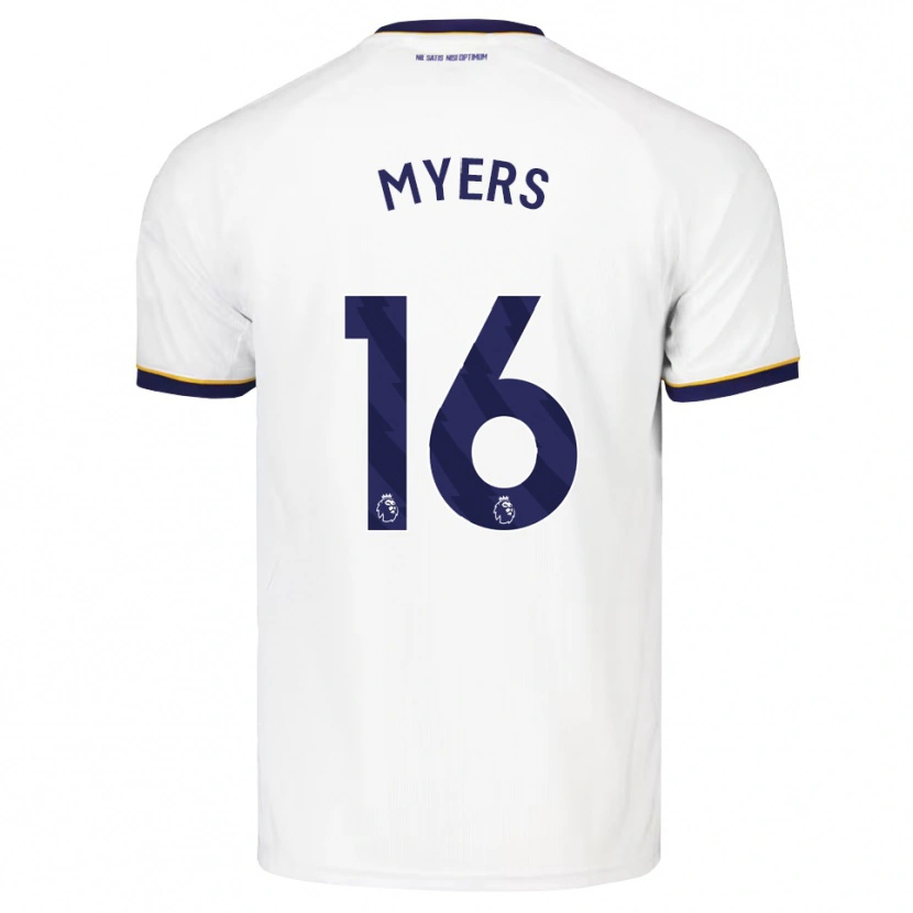 DanxenメンズKhairo Myers#16ミッドナイトブルー ホワイト イエローアウェイシャツ2026/27ジャージーユニフォーム