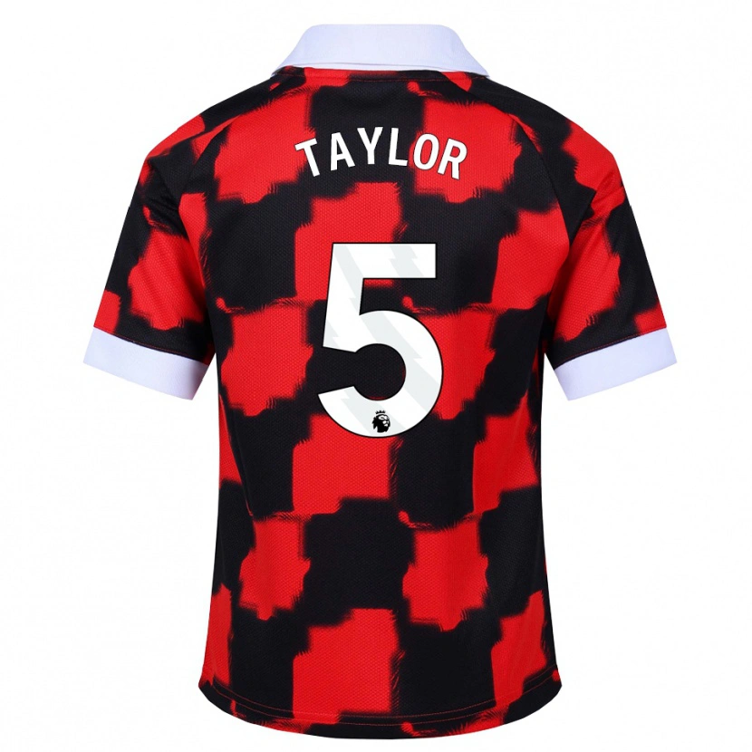 DanxenメンズArchie Taylor#5レッド ホワイト ブラックアウェイシャツ2026/27ジャージーユニフォーム