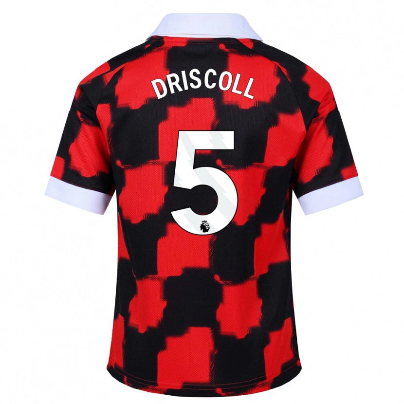 DanxenメンズTeddy Driscoll#5レッド ホワイト ブラックアウェイシャツ2026/27ジャージーユニフォーム