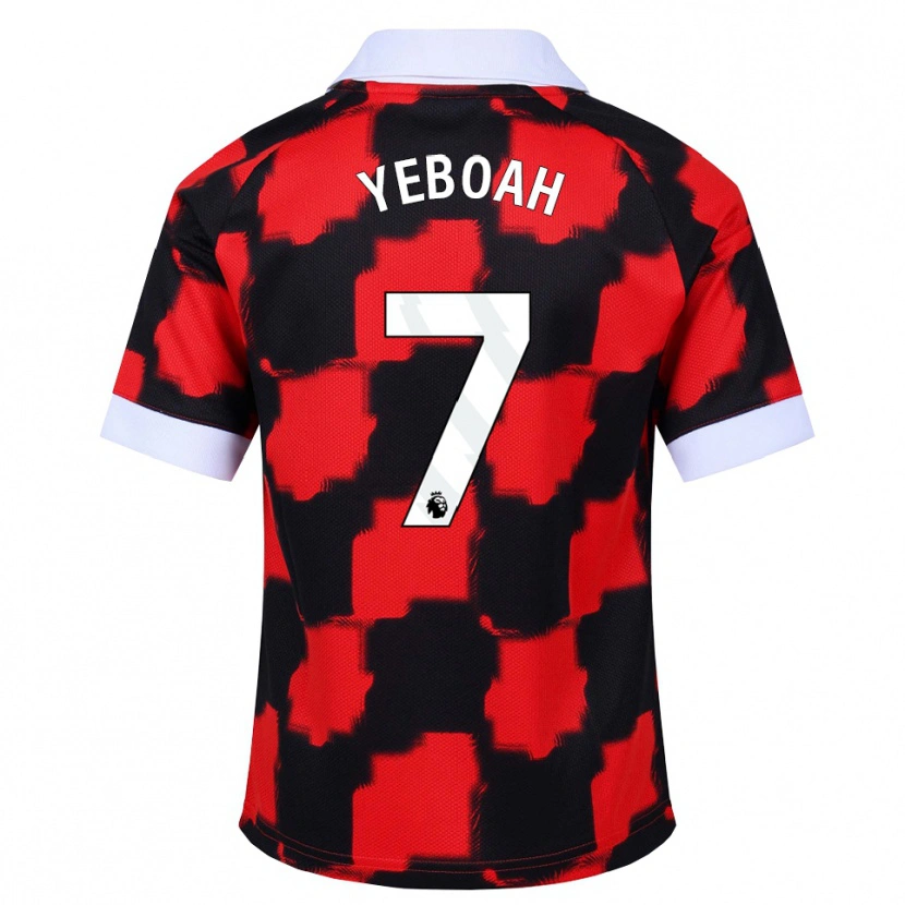 DanxenメンズJordan Yeboah#7レッド ホワイト ブラックアウェイシャツ2026/27ジャージーユニフォーム