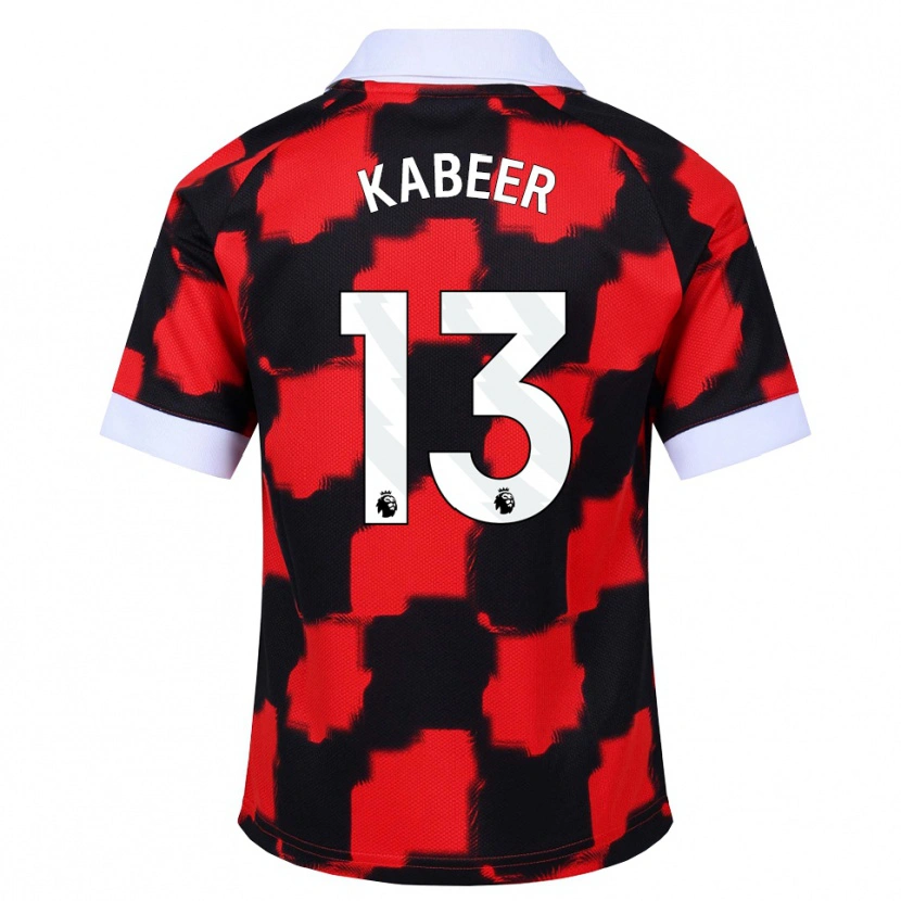 DanxenメンズEric Kabeer#13レッド ホワイト ブラックアウェイシャツ2026/27ジャージーユニフォーム